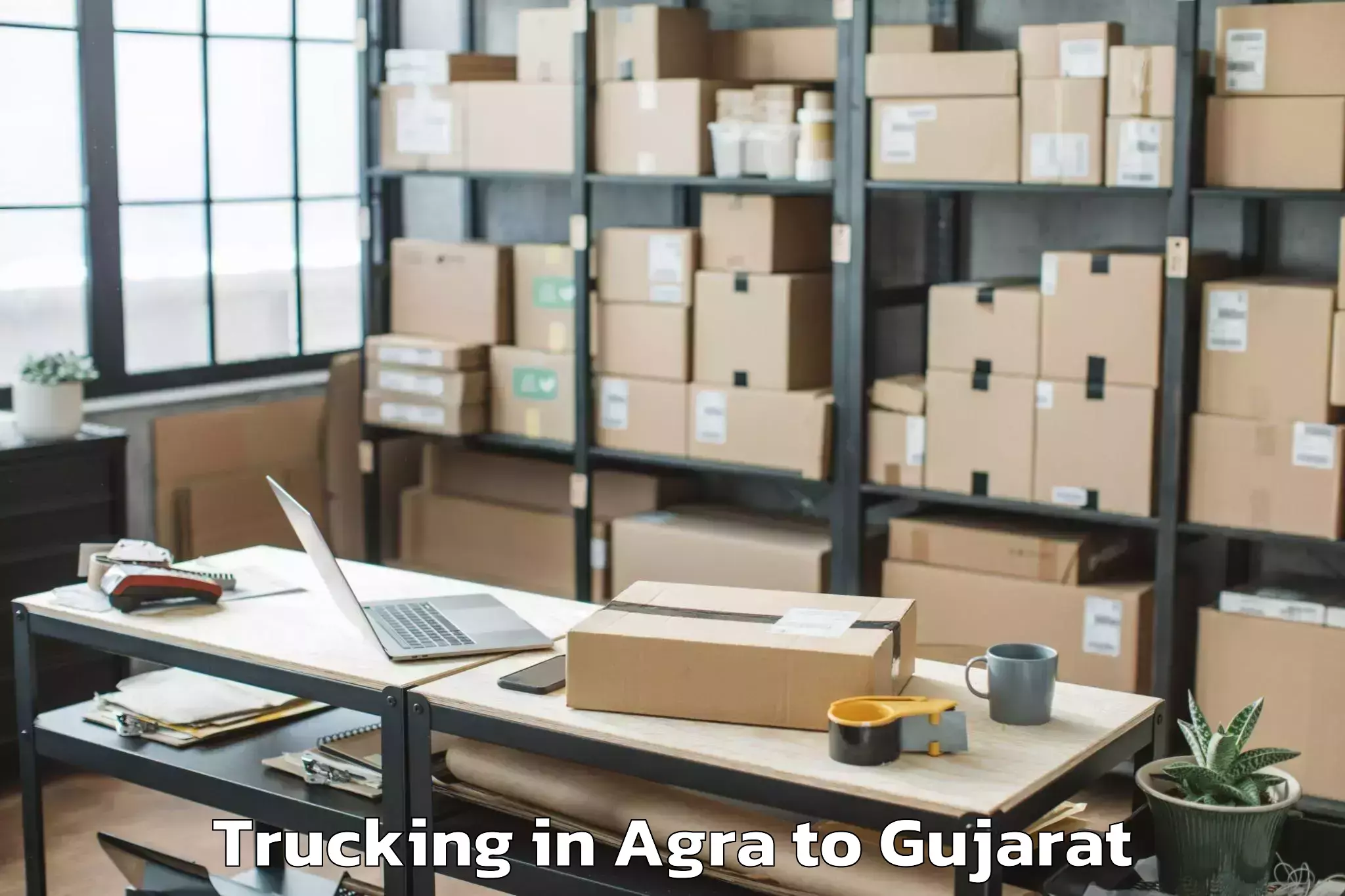 Top Agra to Girgadhada Trucking Available